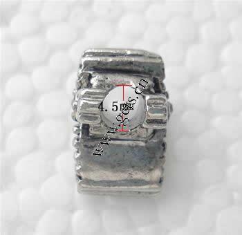 Rhinestone Zinc Alloy European Beads, Cross, plated, without troll & with rhinestone, more colors for choice, 15x11x10mm, Hole:Approx 4.5mm, Sold By PC