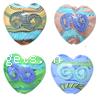 Handmade Lampwork Beads,Heart,20x20x10mm,Sold by PC