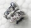 Rhinestone Zinc Alloy European Beads, Butterfly, plated, without troll & with rhinestone Approx 4.5mm 