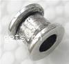Zinc Alloy European Beads, Tube, plated, without troll nickel free Approx 4.5mm 