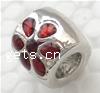 Enamel Zinc Alloy European Beads, Drum, plated, without troll & large hole Approx 4.5mm 