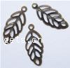 Brass Stamping Pendants, Leaf, plated 
