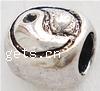Zinc Alloy European Beads, Flat Round, plated, without troll Approx 4.5mm 