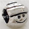 Zinc Alloy European Beads, Character, plated, without troll Approx 4.5mm 
