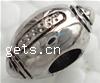 Zinc Alloy European Beads, Oval, plated, without troll nickel free Approx 4.5mm 
