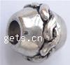 Zinc Alloy European Beads, Drum, plated, without troll nickel free Approx 4.5mm 