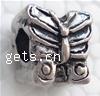 Zinc Alloy European Beads, Butterfly, plated, without troll nickel free Approx 4.5mm 