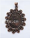 Zinc Alloy Pendant Cabochon Setting, Flat Round, plated cadmium free Inner Approx 