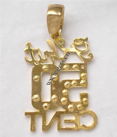 Metal Alloy Alphabet Pendants, plated, more colors for choice, 6.7x15cm, Sold By PC