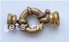 Brass Spring Ring Clasp, Donut, plated, with end cap 