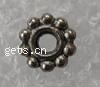 Perles intercalaires en alliage de zinc, fleur, Placage, plus de couleurs à choisir Environ 2-3mm Vendu par sac
