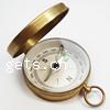 Brass Compass, Flat Round 
