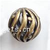 Zinc Alloy Hollow Beads, Round, plated 11mm 