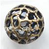 Zinc Alloy Hollow Beads, Round, plated 17mm 