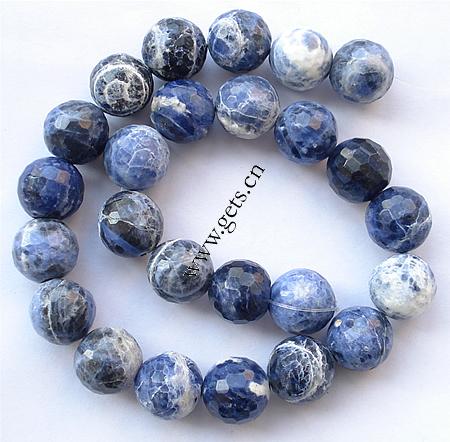 Perles en sodalite, Rond, multiple tailles pour le choix & facettes, Longueur:15 pouce, Vendu par brin