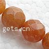 Red Aventurine Bead, Round, natural, faceted, 10mm Inch, Approx 
