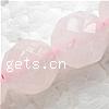 Natürliche Rosenquarz Perlen, rund, facettierte, 10mm, Länge:15 ZollInch, 37PCs/Strang, verkauft von Strang