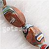Goldsand Millefiori Glass Beads, Twist .5-14 Inch 