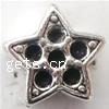 Zinc Alloy European Beads, Star, plated, without troll 13mm Approx 3mm 
