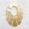 Yellow Shell Beads Oval 40x60x2mm 