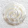 White Shell Pendant Rose 40x40x5mm
