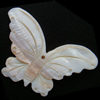 Pendentifs coquille sculptée, papillon, gravé, plus de couleurs à choisir, 38-56mm, Vendu par PC