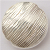 Sterling Silber Flache Perlen, 925 Sterling Silber, flache Runde, plattiert, keine, verkauft von PC