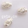 Sterling Silver Diamond Cut Beads, 925 Sterling Silver, Oval, plated Approx 2mm 