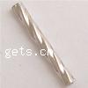 Sterling Silver Tube Beads, 925 Sterling Silver, plated, twist Approx 1mm 