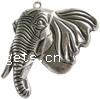 Zinc Alloy Animal Pendants, Elephant, plated lead & nickel free Approx 