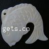 Carved Shell Pendants, Fish Approx 10mm 