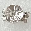 Sterling Silber Box Verschluss, 925 Sterling Silber, Blume, plattiert, 2 strängig, keine, 11mm, verkauft von PC