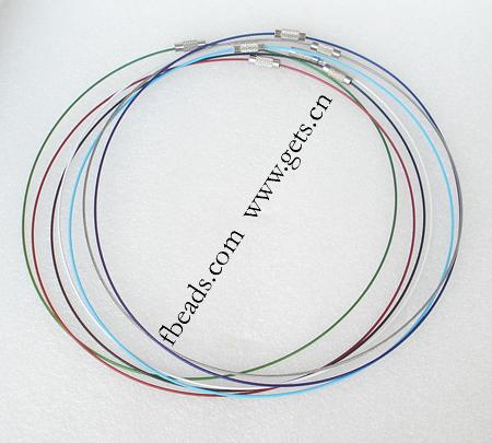 100x Steel Wire Necklace Cords With Screw Clasp – 17.5” – DIY Jewelry Making Supplies
