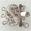 Sterling Silver Box Clasp, 925 Sterling Silver, Oval, plated 