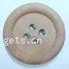 4 Hole Wood Button, Coin [