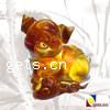 Lampwork Decoration, Animal, pig shape, colored glaze lampwork, 115x95x120mm, Sold by PC