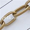 Aluminum Oval Chain, plated nickel, lead & cadmium free 1mm m 