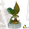 Lampwork Decoration, Animal, chicken shape, colored glaze lampwork, 490x520x120mm, Sold by PC