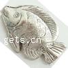 Zinc Alloy Animal Beads, Fish, plated Approx 