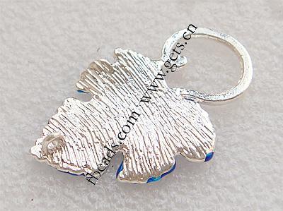 Zinc Alloy Leaf Pendants, plated, enamel, more colors for choice, 37x23mm, Sold By PC