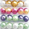 Perlmuttartige Glasperlen, Nachahmung Perle & zweifarbig, 8mm, Bohrung:ca. 1.2mm, Länge:32 , verkauft von Menge