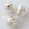 Argent sterling diamant taillé perles, argent sterling 925, Rond, Placage, plus de couleurs à choisir, 7mm Environ 1mm, Vendu par PC