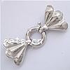 Sterling Silver Spring Ring Clasp, 925 Sterling Silver, Flower, plated, with end cap 