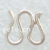 Sterling Silver M Clasp, 925 Sterling Silver, plated, smooth 