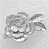 Sterling Silver Magnetic Clasp, 925 Sterling Silver, Flower, plated, single-strand 