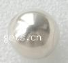 Hälfte bohrte Sterling Silber Perlen, 925 Sterling Silber, rund, keine, 16mm, Bohrung:ca. 1mm, verkauft von PC