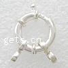 Sterling Silver Spring Ring Clasp, 925 Sterling Silver, plated 14mm 