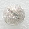 Sterling Silver Stardust Beads, 925 Sterling Silver, Round, plated 10mm Approx 2mm 