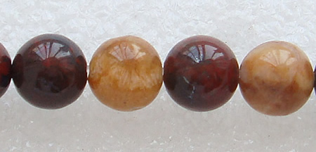 Brecciated Jasper Beads, Jasper Brecciated, with Red Aventurine, Round, made in China & more sizes for choice, Length:15 Inch, Sold By Strand
