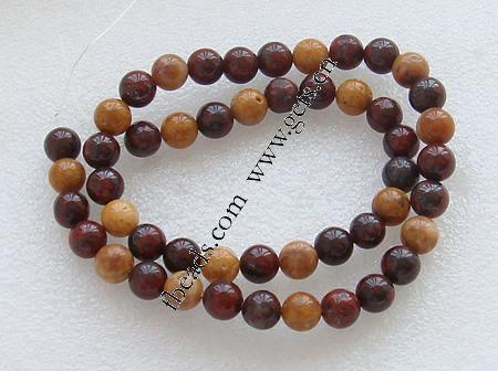 Brecciated Jasper Beads, Jasper Brecciated, with Red Aventurine, Round, made in China & more sizes for choice, Length:15 Inch, Sold By Strand